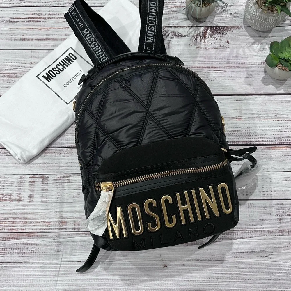 Moschino Milano Logo Small Backpack - Picture 1 of 14